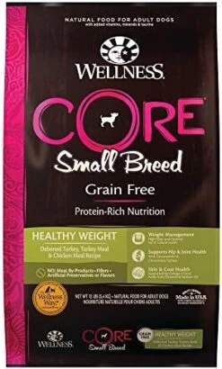 Wellness CORE Grain-Free High-Protein Small Breed Dry Dog Food, Natural Ingredients, Made In USA With Real Meat (Adult, Healthy Weight, 12-Pound Bag) -Zoo Shop 51FGnp0pgSL. AC