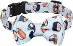 Gyapet Dog Collar For Large Dogs Medium Bowtie Detachable Adjustable Cute Cartoon Quick Release Snap Pizza L -Zoo Shop 51FHSnEykRL. AC 2