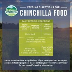 Oxbow Animal Health Garden Select Chinchilla Food, Garden-Inspired Recipe For Chinchillas Of All Ages, No Soy Or Wheat, Non-GMO, Made In The USA, 3 Pound Bag -Zoo Shop 51FLGN1O91L
