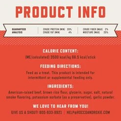 Rocco & Roxie Jerky Dog Treats Made In USA Healthy Treats For Potty Training High Value Real Meat Slow Roasted Snacks For Small, Medium & Large Dogs & Puppies Soft Chews, 1 Pound (Pack Of 1)