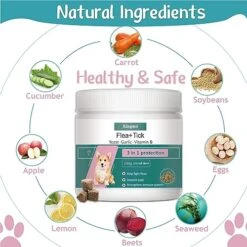 Flea And Tick Prevention For Dogs Chewable Tablets, Natural Oral Flea Tick Supplement, Heartworm Treatment Soft Chew For Small Dog Puppies, Mosquito Control Pest Treat, All Breeds Ages, 100 Count 11 Flea And Tick Prevention For Dogs Chewable Tablets, Natural Oral Flea Tick Supplement, Heartworm Treatment Soft Chew For Small Dog Puppies, Mosquito Control Pest Treat, All Breeds Ages, 100 Count -Zoo Shop 51FUgHT9UCL