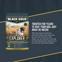 Black Gold Explorer Dry Dog Food For Adult Dogs, Original Performance 26/18 Formula, 15 Lb Bag -Zoo Shop 51Fdrr8JK2L