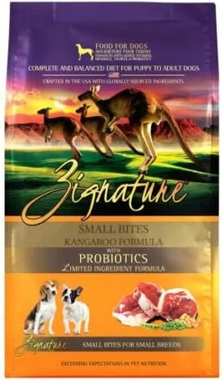 Zignature Trout & Salmon Limited Ingredient Formula Dry Dog Food Small Bites 4lb -Zoo Shop 51FfzQE2QqL. AC