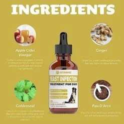 Natural Yeast Infection Treatment For Dogs | Supports Healthy Itch Relief, Inflammation Relief, Allergy Relief & More | Dog Yeast Ear Infection Treatment | Dog Itch Relief | Dog Allergy Relief -Zoo Shop 51FoxU6NwnL