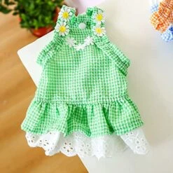 Dog Clothes Plaid Skirt Suitable For Small Dogs Pet Cats Summer Pet Cute Clothing Pet Clothes Dog Skirt Jacket A1 L A1 L