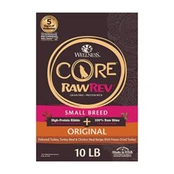 Wellness CORE RawRev Grain-Free Dry Small Dog Food, Natural Ingredients, Made In USA With Real Freeze-Dried Meat (Adult, Small Breed, 10 Lbs)