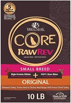 Wellness CORE RawRev Grain-Free Dry Dog Food, Natural Ingredients, Made In USA With Real Freeze-Dried Meat (Adult, Healthy Weight, 4 Lbs) -Zoo Shop 51FpnFa0wOL. AC