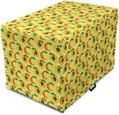 Ambesonne Fruit Dog Crate Cover, Fresh Pear Slices Leaves Juicy Organic Food Eat Summer Garden Pattern, Easy To Use Pet Kennel Cover For Small Dogs Puppies Kittens, 22 Inch, Green Earth Yellow White 25 Ambesonne Fruit Dog Crate Cover, Fresh Pear Slices Leaves Juicy Organic Food Eat Summer Garden Pattern, Easy To Use Pet Kennel Cover For Small Dogs Puppies Kittens, 22 Inch, Green Earth Yellow White -Zoo Shop 51FyDAu3CgL. AC