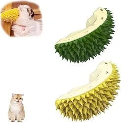 ZOVALI Durian Multifunctional Toys,Durian Cat Scratcher, Cat Scratcher Durian Comb, Massaging And Removing Floating Hair Cat Dog Mint Toys (Green+Yellow) 16 ZOVALI Durian Multifunctional Toys,Durian Cat Scratcher, Cat Scratcher Durian Comb, Massaging And Removing Floating Hair Cat Dog Mint Toys (Green+Yellow) -Zoo Shop 51GB3zeyMyL. AC