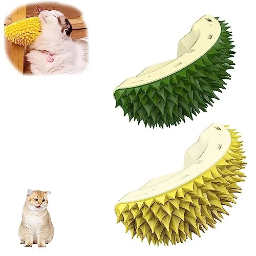 ZOVALI Durian Multifunctional Toys,Durian Cat Scratcher, Cat Scratcher Durian Comb, Massaging And Removing Floating Hair Cat Dog Mint Toys (Green+Yellow) 3 ZOVALI Durian Multifunctional Toys,Durian Cat Scratcher, Cat Scratcher Durian Comb, Massaging And Removing Floating Hair Cat Dog Mint Toys (Green+Yellow)