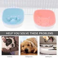 Ceramic Dog Bowls 2pcs Dog Slow Feeder Bowl Slowing Feeding Food And Water Dish Pet Hanging Bowl Eating Feeder Container For Puppy Kitten Cage Accessory Silicone Dog Bowl 10 Ceramic Dog Bowls 2pcs Dog Slow Feeder Bowl Slowing Feeding Food And Water Dish Pet Hanging Bowl Eating Feeder Container For Puppy Kitten Cage Accessory Silicone Dog Bowl -Zoo Shop 51GLzTXOAfS