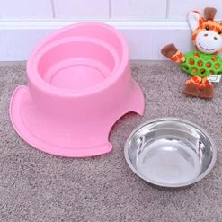 POPETPOP Stainless Steel Feeding Bowl Slow Feeder Bowl Fun Anti Choke Pet Bowls Food Feeding Bowl For Pet Dog Cat -Zoo Shop 51GUqM5RIbL