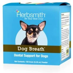 Herbsmith Dog Breath - Dog Dental Care Solution - Natural Dog Breath Freshener That Tackles Tartar - Dental Powder For Dogs - 500g Powder -Zoo Shop 51GVopz1K8L
