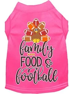 Family, Food, And Football Screen Print Dog Shirt Green Med -Zoo Shop 51Ga5aH6GbL
