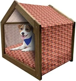 Ambesonne Vineyard Wooden Pet House, Fruit Patterned Juicy Organic Yummy Food Cottage Life Design, Indoor & Outdoor Portable Dog Kennel With Pillow And Cover, Large, Purple Green -Zoo Shop 51Gk0pAeDnL. AC