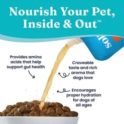 Solid Gold Turkey Bone Broth For Dogs - Grain Free Dog Food Topper Rich In Collagen And Superfoods - Nutrient Dense Dog Gravy Topper For Dry Food - Promotes Gut Health And Hydration - 12 Pack -Zoo Shop 51GnCXDL5OL