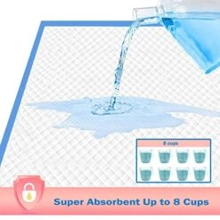 Pheo Care 23.6''x23.6''-158Ct Large Dog Pee Pads,New Improved 4 Corners Fixed Stickers,Thicken Super Absorbent Quick Dry Leak-Proof Disposable Gel Pads,Unscented Training Pads For Dogs,Cats,House Pets -Zoo Shop 51GqAvTdPLL