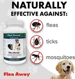 Flea Away All Natural Supplement For Fleas, Ticks, And Mosquitos Prevention For Dogs And Cats, 100 Chewable Treat Tablets, Single 16 Flea Away All Natural Supplement For Fleas, Ticks, And Mosquitos Prevention For Dogs And Cats, 100 Chewable Treat Tablets, Single -Zoo Shop 51GtFwUNMsL
