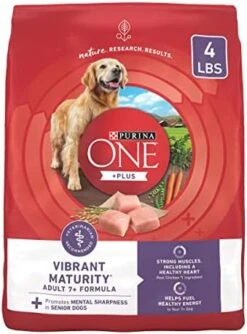 Purina ONE High Protein Dry Senior Dog Food Plus Vibrant Maturity Adult 7 Plus Formula - 16.5 Lb. Bag -Zoo Shop 51GxCwCrmvL. AC