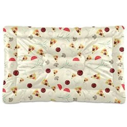 Food Pizza Mushroom Dog Bed Cat Bed Soft Comfortable Pet Bed Non-Slip Calming Kennel Pad For Small Medium Large Dogs Cats 2116483