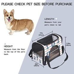Pet Carrier Retro Seafood Marine With Lobster Pattern Soft-Sided Pet Travel Carriers For Cats,Dogs Puppy Comfort Portable Foldable Pet Bag Airline Approved