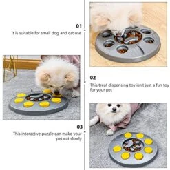 Balacoo Dog Puzzle Toys Spill Proof Dog Bowl Slow Feed Dog Bowl Snuffle Toy Dog Feeding Plate Low Feeding Training Preventing Choking Dog Puzzle Toys Spill Proof Dog Bowl -Zoo Shop 51HBDSo4fNS