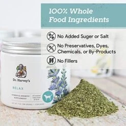Dr. Harvey’s Relax Stress And Anxiety Supplement For Dogs, Herbal Food Dietary Supplement To Help Calm And Soothe Dog Anxiety, (7 Oz) -Zoo Shop 51HLZ2ELoCL