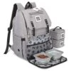 Mobile Dog Gear, Ultimate Week Away Backpack, Includes 2 Food Carriers And 2 Collapsible Silicone Bowls, Heathered Gray -Zoo Shop 51HXFXPVAOL