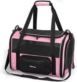 Pet Carrier TSA Airline Approved For Cat,Foldable Soft Edge Pet Travel Carrier Removable For Medium Small Cats And Dog 20lbs With Adequate Ventilation，5 Mesh Windows,2 Entrances,1 Dormer, 1Storage Bag -Zoo Shop 51HxC2NciqL. AC
