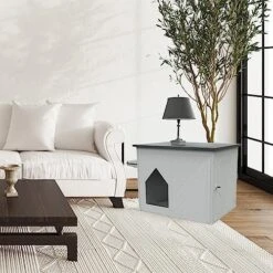 PALRAM Pets Archie Modern Indoor Dog House With Dog Food Storage Cabinet Organizer, Integrated Large Pet Feeder Station, Pet House Ferniture, Gray 9 PALRAM Pets Archie Modern Indoor Dog House With Dog Food Storage Cabinet Organizer, Integrated Large Pet Feeder Station, Pet House Ferniture, Gray -Zoo Shop 51I2NZpSQTL