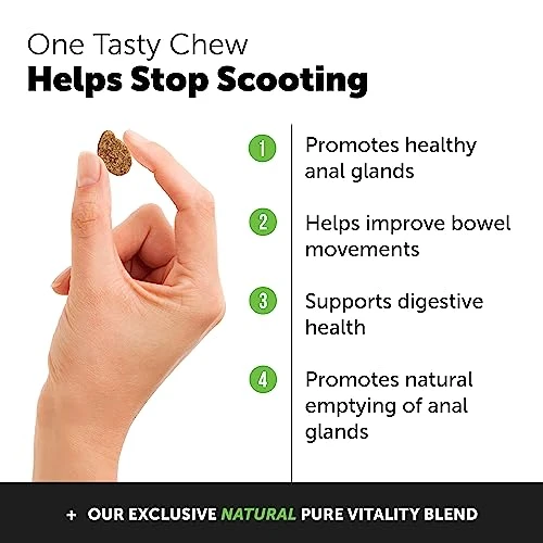 Pet Honesty Scoot Stopper - Digestion & Health Supplement For Dogs - Dog Anal Gland Support, Diarrhea & Bowel Support, Fiber & Probiotics (90 Ct) 4 Pet Honesty Scoot Stopper - Digestion & Health Supplement For Dogs - Dog Anal Gland Support, Diarrhea & Bowel Support, Fiber & Probiotics (90 Ct) - Image 2