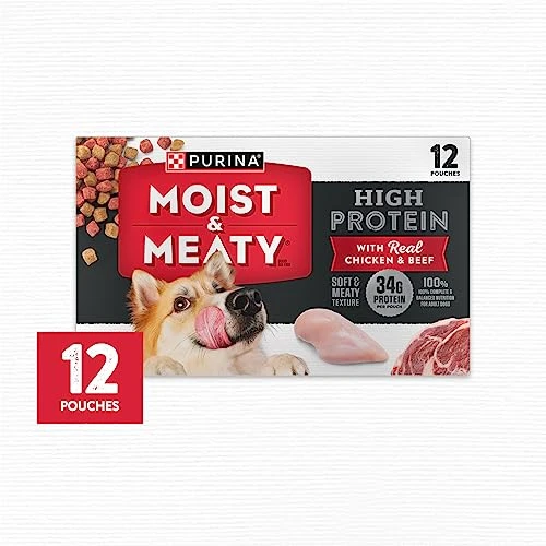 Purina Moist And Meaty High Protein Dry Dog Food With Real Chicken And Beef Dog Food Pouches - (4) 72 Oz. Boxes 5 Purina Moist And Meaty High Protein Dry Dog Food With Real Chicken And Beef Dog Food Pouches - (4) 72 Oz. Boxes - Image 3