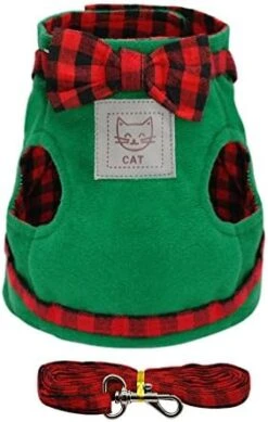 Kuntrona Cat Kitten Harness Nylon Puppy Small Dogs Vest Bowknot Cats Pet Harnesses And Leash Set Light Grey M -Zoo Shop 51IDzNjn4NL. AC 2