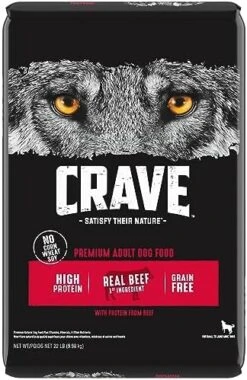 CRAVE Grain Free High Protein Adult Dry Dog Food, Beef, 4 Lb. Bag -Zoo Shop 51IFwzoA8wL. AC