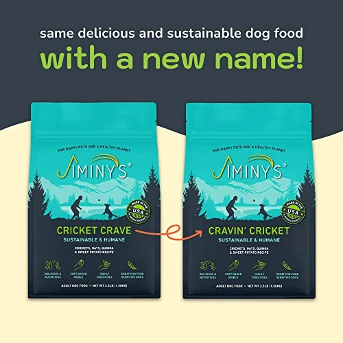 Jiminy's Dry Dog Food - Hypoallergenic Dog Food, 100% Made In The USA, Gluten-Free, Sustainable, Sensitive Stomach Dog Food, High Protein - Cravin' Cricket Insect Protein Oven-Baked Dog Food 10 Lb Bag 3 Jiminy's Dry Dog Food - Hypoallergenic Dog Food, 100% Made In The USA, Gluten-Free, Sustainable, Sensitive Stomach Dog Food, High Protein - Cravin' Cricket Insect Protein Oven-Baked Dog Food 10 Lb Bag