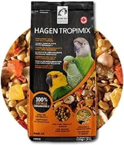 Hagen Tropimix Enrichment Food For Small Parrots, 4 Lb. (1.8 Kg) - HARI Small Parrot Food With Seeds, Fruit, Nuts, Vegetables, Grains, And Legumes -Zoo Shop 51ILODwifSL. AC