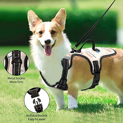 Cartoon Food Sushi Sashimi Dog Harness Adjustable Reflective Dogs Harness Soft Vest Harness For Dog Puppy Pets S (with Drawcord) 5 Cartoon Food Sushi Sashimi Dog Harness Adjustable Reflective Dogs Harness Soft Vest Harness For Dog Puppy Pets S (with Drawcord) - Image 3