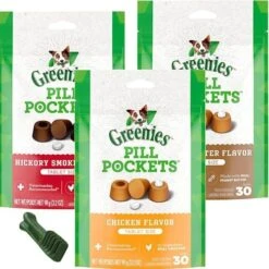 Greenies Bundle Pack Pill Pocket Tablet For Dogs (3 Pack) Flavored Dog Treats (90 Tablets) Bundle With 1 Dental Chew (Variety Bundle) -Zoo Shop 51IMNvDhlRL. AC