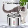 AZZXZQYU Cat Water Fountain Stainless Steel, 67oz/2L Dog Water Dispenser, Automatic Pet Water Fountain With Ultra Quiet Pump And Water Level Window For Cats,Dogs,Multiple Pets 2 AZZXZQYU Cat Water Fountain Stainless Steel, 67oz/2L Dog Water Dispenser, Automatic Pet Water Fountain With Ultra Quiet Pump And Water Level Window For Cats,Dogs,Multiple Pets -Zoo Shop 51ISsb0w8cL