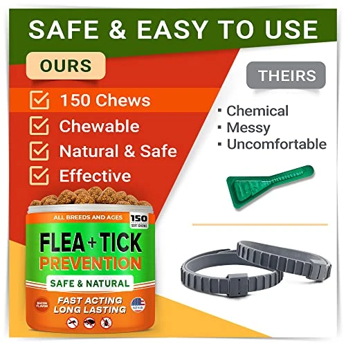 Natural Flea & Tick Prevention For Dogs Chewable Tablets - Flea & Tick Control Supplement - Oral Flea Pills For Dogs - All Breeds And Ages - Soft Chews Made In USA 5 Natural Flea & Tick Prevention For Dogs Chewable Tablets - Flea & Tick Control Supplement - Oral Flea Pills For Dogs - All Breeds And Ages - Soft Chews Made In USA - Image 3