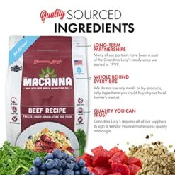 Grandma Lucy's Macanna Freeze Dried Grain Free Beef Recipe Dog Food 1 Lbs -Zoo Shop 51IkDDUs8cL