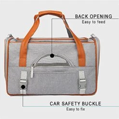 L Cloud Pet Portable Backpack, Pet Travel Carrier, Foldable Cat Carrier Transport Bag With Breathable Net And Food Bag, Multifunctional Pet Carrier Bag -Zoo Shop 51IpHWBdgjS