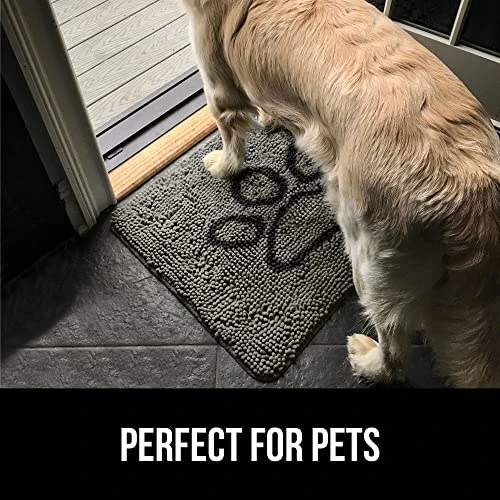 Gorilla Grip Chenille Doormat And Silicone Pet Feeding Mat, Door Mat Size 36x24 Rubber, Dog Food Mats Size 16x10 Waterproof, Both In Gray, 2 Item Bundle 6 Gorilla Grip Chenille Doormat And Silicone Pet Feeding Mat, Door Mat Size 36x24 Rubber, Dog Food Mats Size 16x10 Waterproof, Both In Gray, 2 Item Bundle - Image 4