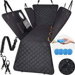Famstar Dog Car Seat Cover For Back Seat 100% Waterproof Durable 600D 6-Layer Scratchproof Nonslip Pet Dog Seat Cover With Mesh Window For Dog Hammock For Car Trucks And SUV -Zoo Shop 51J fGUrQ5L. AC