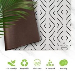 NALALAS Bohemian Large Waterproof Dog Mat - Food & Water Pet Food Mat, Cat Food Mat, Dog Food Mat For Floors - Waterproof Nonslip Eco-Friendly Pet Dog Placemats (Crossed The Line) 21 NALALAS Bohemian Large Waterproof Dog Mat - Food & Water Pet Food Mat, Cat Food Mat, Dog Food Mat For Floors - Waterproof Nonslip Eco-Friendly Pet Dog Placemats (Crossed The Line) -Zoo Shop 51J01w7zoRL