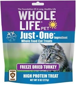 Whole Life Pet Just One Turkey - Cat Treat Or Topper - Human Grade, Freeze Dried, One Ingredient - Protein Rich, Grain Free, Made In The USA -Zoo Shop 51J1z4gmqSL. AC