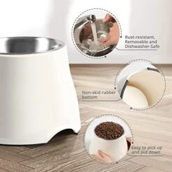 Yoken Sturdy Elevated Dog Bowls 2 Packs, [Prevention Of Vertebrae Disease] [2X Non-Slip] Dog Food Bowls With Stainless Steel Bowl, High Capacity Water Bowl Colorful Raised Bowl For Medium Small Dogs -Zoo Shop 51J6Gza5UTL