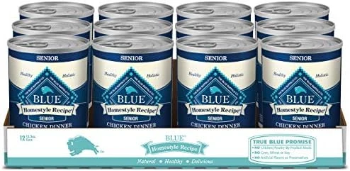 Blue Buffalo Homestyle Recipe Natural Senior Wet Dog Food, Chicken 12.5-oz Can (Pack Of 12) 8 Blue Buffalo Homestyle Recipe Natural Senior Wet Dog Food, Chicken 12.5-oz Can (Pack Of 12) - Image 6