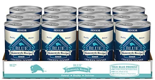 Blue Buffalo Homestyle Recipe Natural Senior Wet Dog Food, Chicken 12.5-oz Can (Pack Of 12) 3 Blue Buffalo Homestyle Recipe Natural Senior Wet Dog Food, Chicken 12.5-oz Can (Pack Of 12)