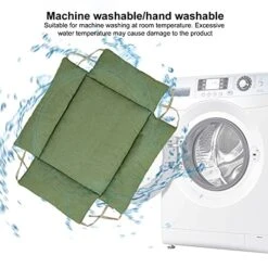 JENPECH 2 In 1 Double-Sided Cat And Dog Cushion Bed For Indoor Cat Dog - Winter Foldable Pet House Soft Warm Sleep Mat Cat Supplies Green 18.11" X 14.96" X 4.72" 11 JENPECH 2 In 1 Double-Sided Cat And Dog Cushion Bed For Indoor Cat Dog - Winter Foldable Pet House Soft Warm Sleep Mat Cat Supplies Green 18.11" X 14.96" X 4.72" -Zoo Shop 51JPZbD9W1L